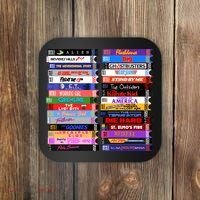 Retro 80s Movies Vhs Stacks Coaster thumb 0