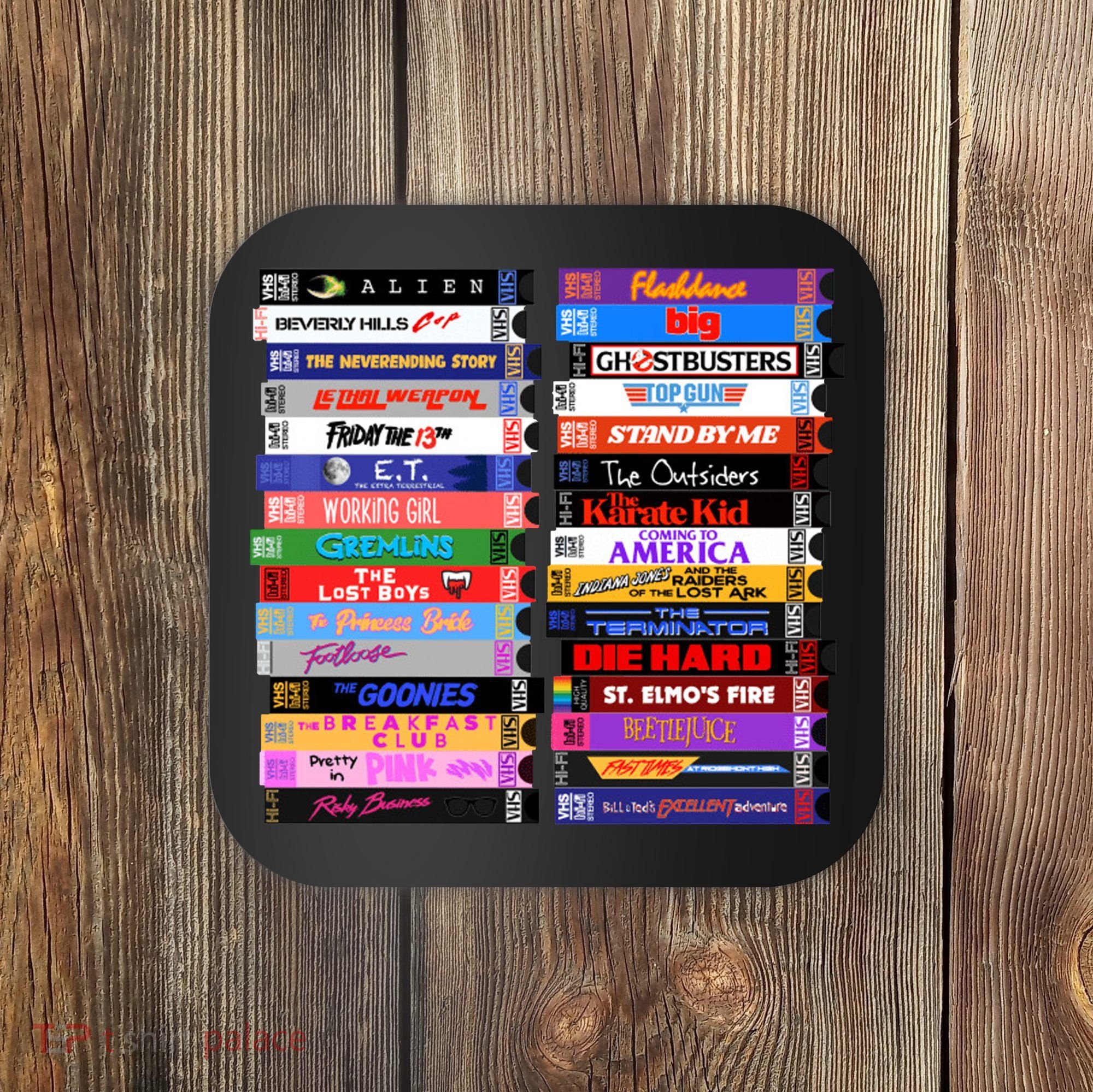 Retro 80s Movies Vhs Stacks Coaster
