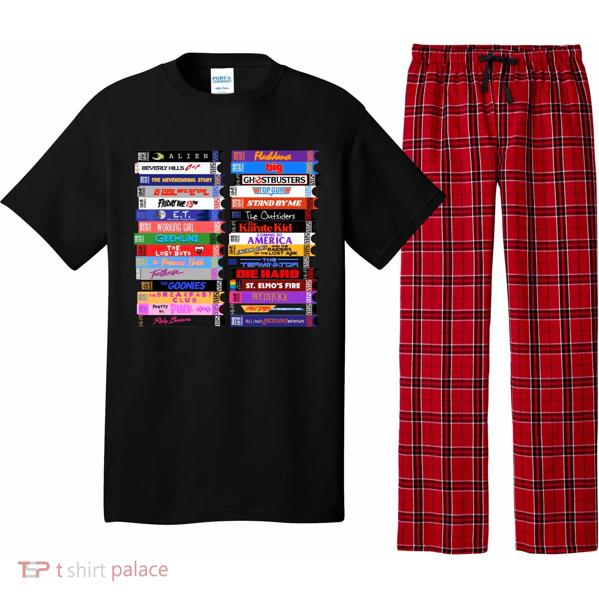 Retro 80s Movies Vhs Stacks Pajama Set