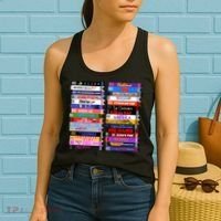 Retro 80s Movies Vhs Stacks Women's Tank Top thumb 2