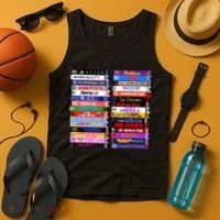 Retro 80s Movies Vhs Stacks Tank Top thumb 4