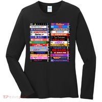 Retro 80s Movies Vhs Stacks Women's Long Sleeve Shirt thumb 0