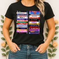 Retro 80s Movies Vhs Stacks Women's T-Shirt thumb 2