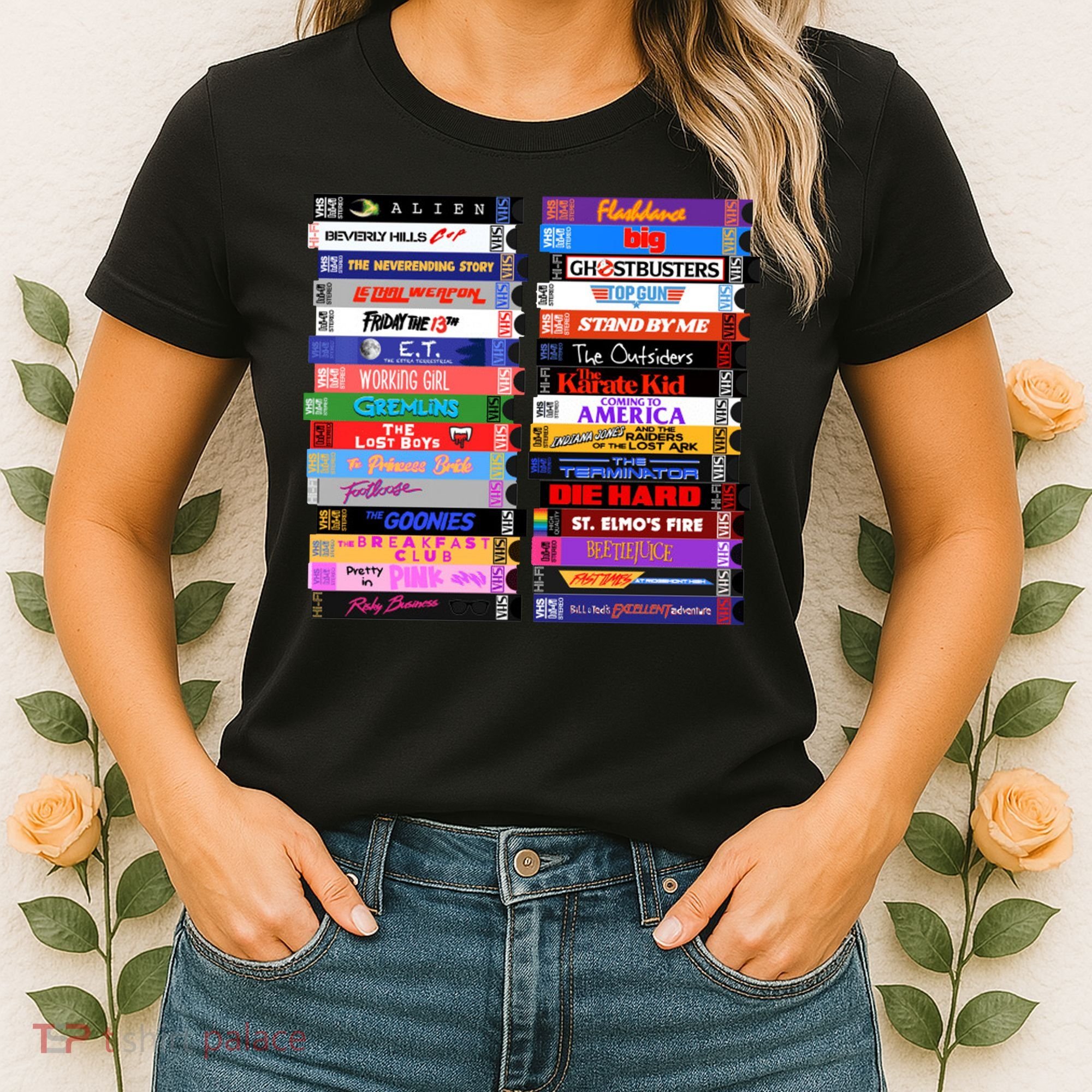 Retro 80s Movies Vhs Stacks Women's T-Shirt