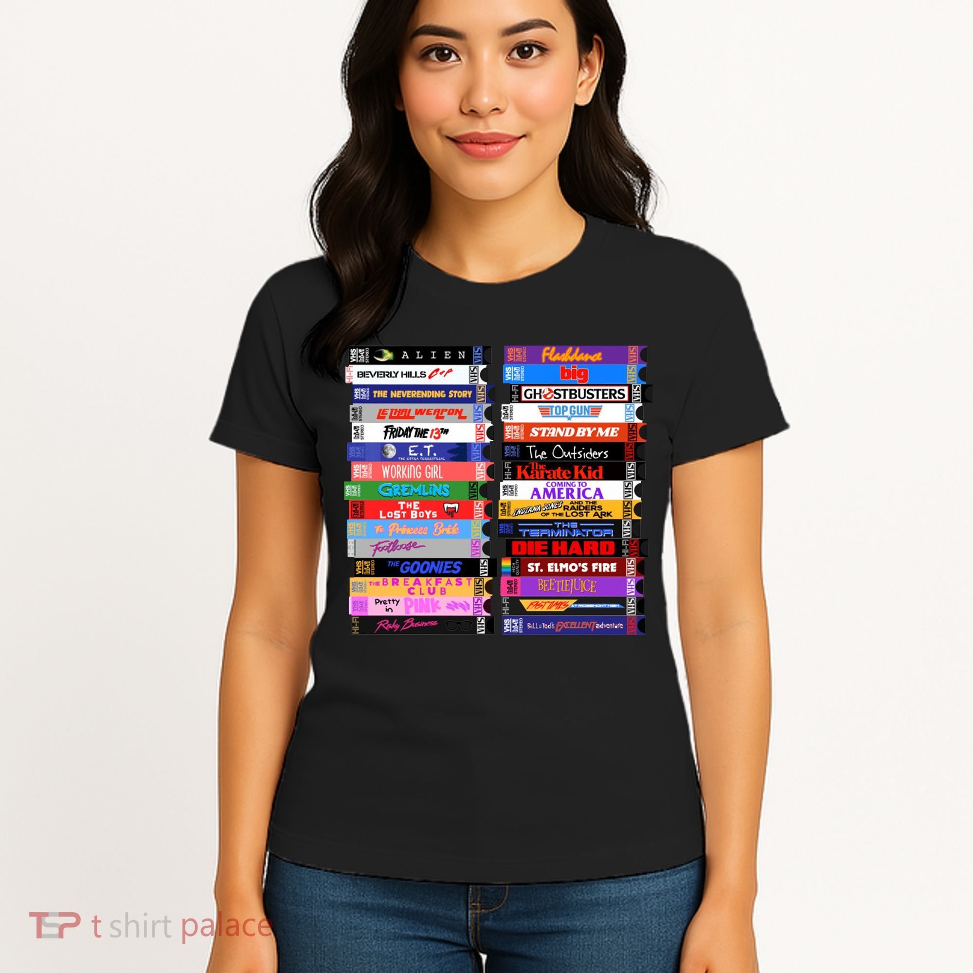 Retro 80s Movies Vhs Stacks Women's T-Shirt