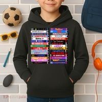 Retro 80s Movies Vhs Stacks Kids Hoodie thumb 2