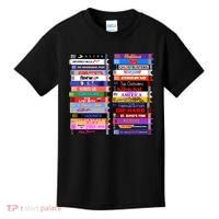 Retro 80s Movies Vhs Stacks Kids T-Shirt thumb 0