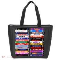 Retro 80s Movies Vhs Stacks Tote Bag thumb 0