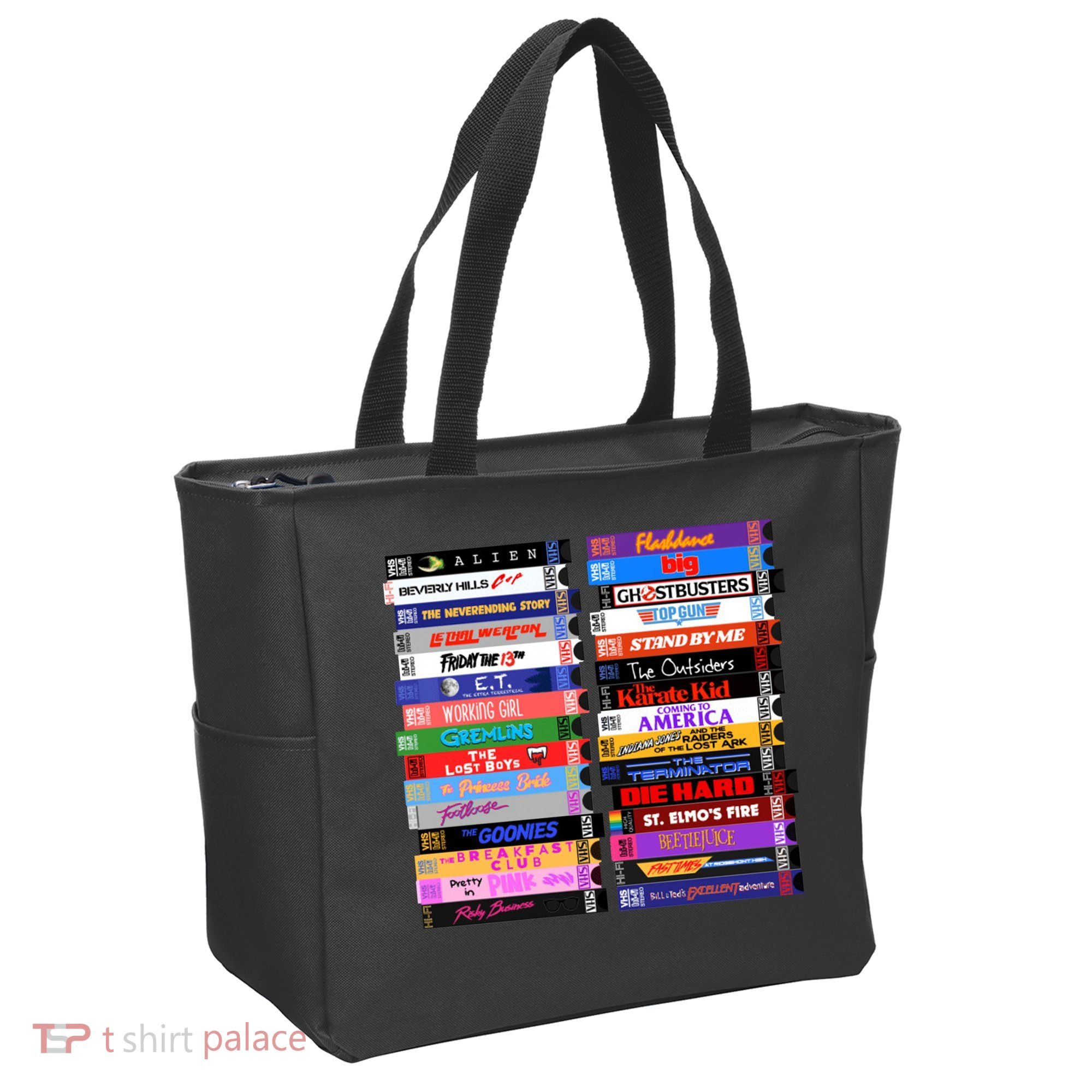 Retro 80s Movies Vhs Stacks Tote Bag