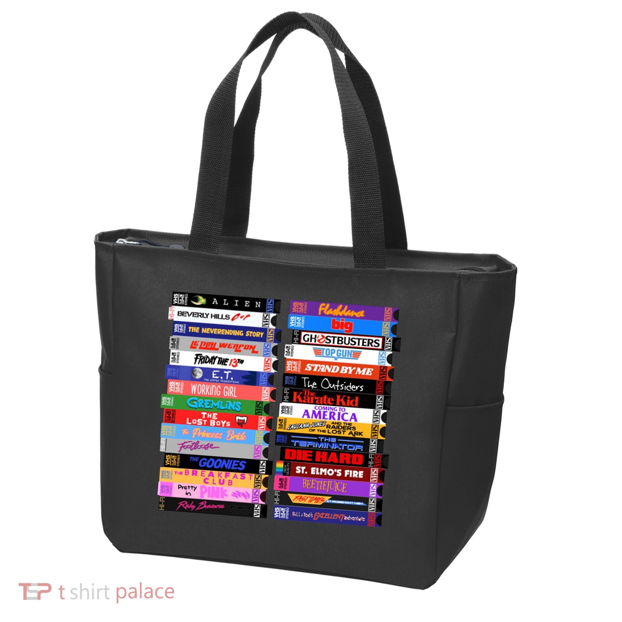 Retro 80s Movies Vhs Stacks Tote Bag