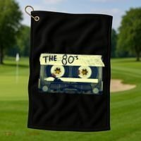 Retro 80S Mix Tape Golf Towel thumb 1