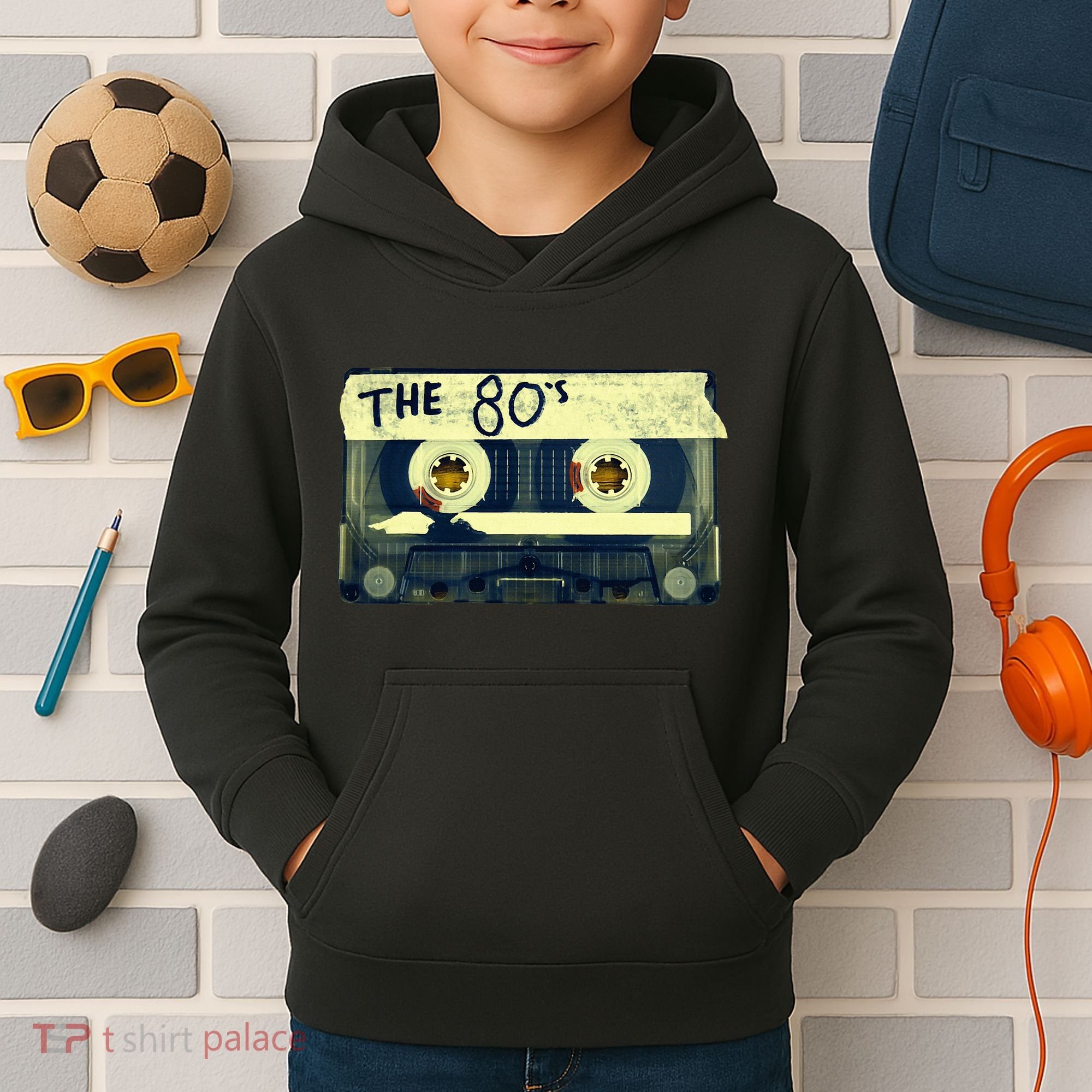 Retro 80S Mix Tape Kids Hoodie