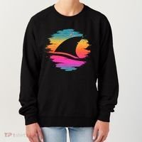 Retro 80's Neon Shark Fin Women's Sweatshirt thumb 0
