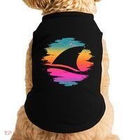 Retro 80's Neon Shark Fin Doggie Tank thumb 0
