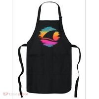 Retro 80's Neon Shark Fin Apron thumb 0