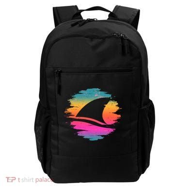 Retro 80's Neon Shark Fin Backpack