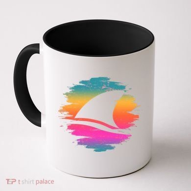 Retro 80's Neon Shark Fin Coffee Mug