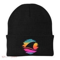 Retro 80's Neon Shark Fin Beanie thumb 0