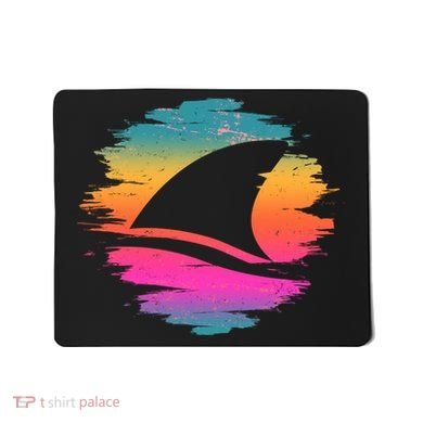 Retro 80's Neon Shark Fin Mousepad
