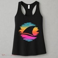 Retro 80's Neon Shark Fin Women's Tank Top thumb 3