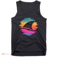 Retro 80's Neon Shark Fin Tank Top thumb 0