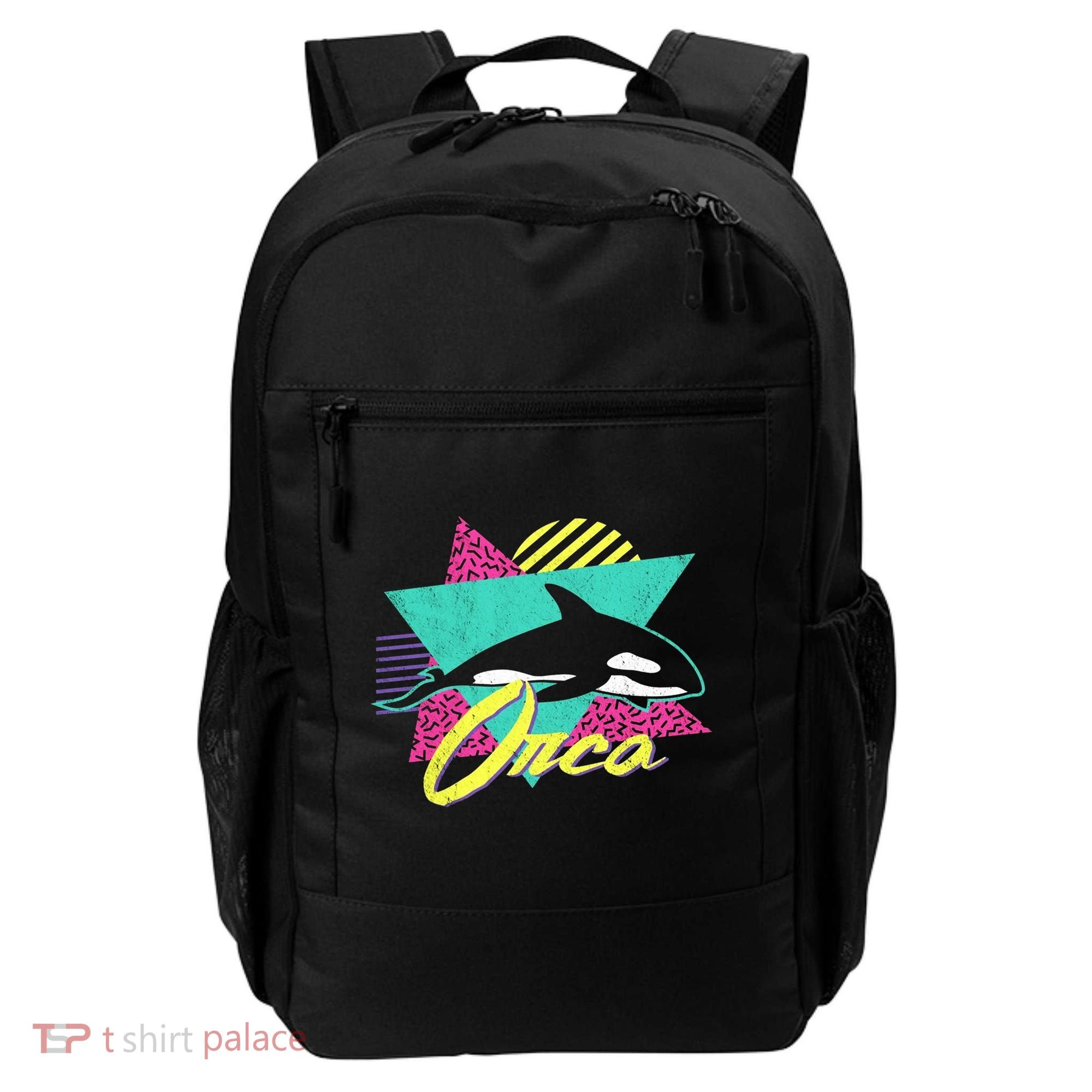 Retro 80s Or 90s Orca Killer Whale Backpack