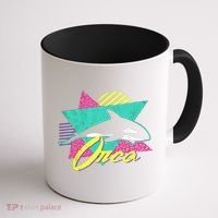 Retro 80s Or 90s Orca Killer Whale Coffee Mug thumb 1