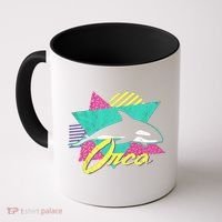 Retro 80s Or 90s Orca Killer Whale Coffee Mug thumb 0
