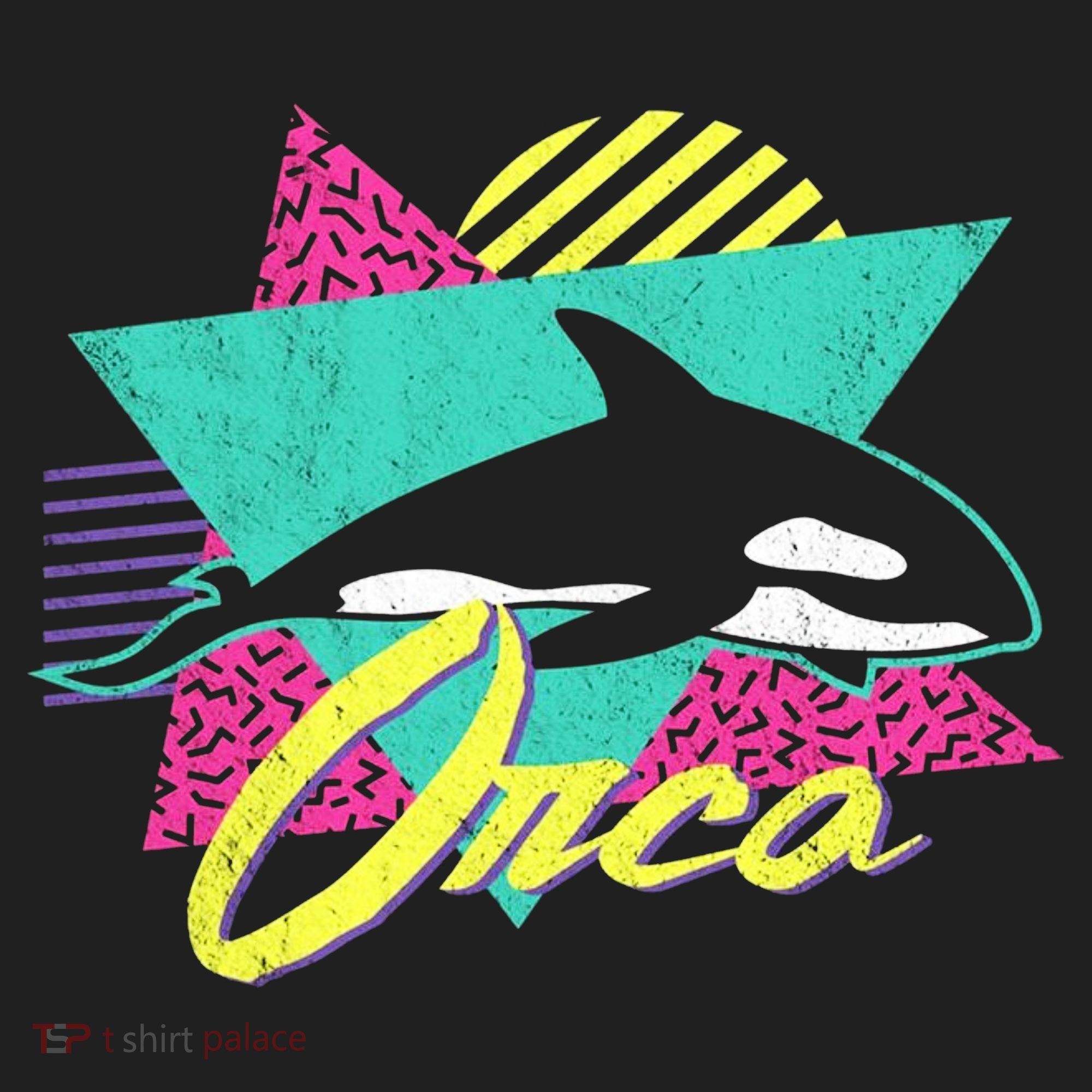 Retro 80s Or 90s Orca Killer Whale Tumbler