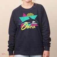 Retro 80s Or 90s Orca Killer Whale Women's Sweatshirt thumb 0