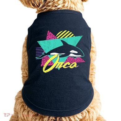 Retro 80s Or 90s Orca Killer Whale Doggie Tank