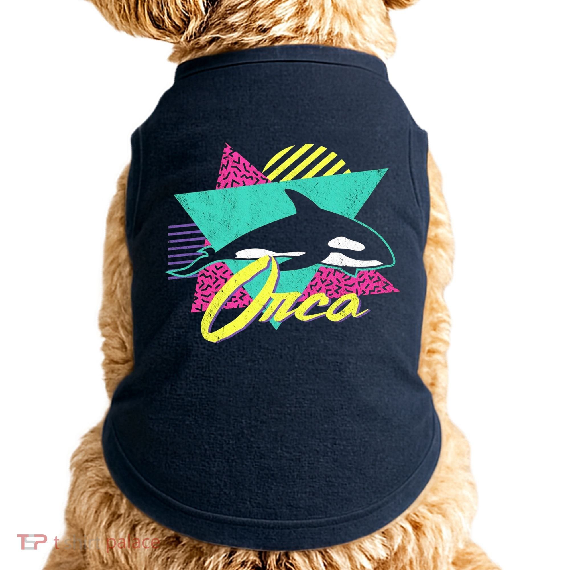 Retro 80s Or 90s Orca Killer Whale Doggie Tank