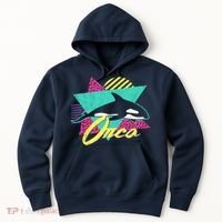 Retro 80s Or 90s Orca Killer Whale Hoodie thumb 0