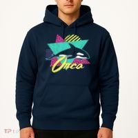 Retro 80s Or 90s Orca Killer Whale Hoodie thumb 2