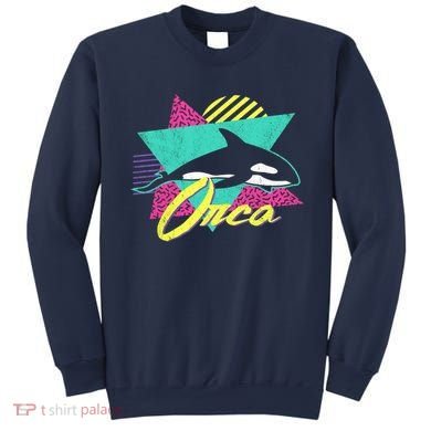 Retro 80s Or 90s Orca Killer Whale Sweatshirt