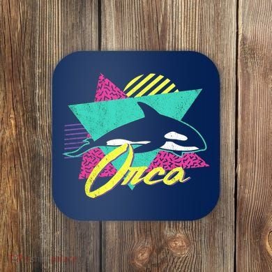 Retro 80s Or 90s Orca Killer Whale Coaster