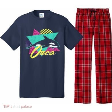 Retro 80s Or 90s Orca Killer Whale Pajama Set