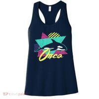 Retro 80s Or 90s Orca Killer Whale Women's Tank Top thumb 0