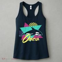 Retro 80s Or 90s Orca Killer Whale Women's Tank Top thumb 3