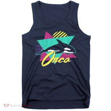Retro 80s Or 90s Orca Killer Whale Tank Top