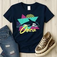 Retro 80s Or 90s Orca Killer Whale Women's T-Shirt thumb 3