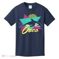 Retro 80s Or 90s Orca Killer Whale Kids T-Shirt thumb 0
