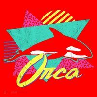 Retro 80s Or 90s Orca Killer Whale Santa Hat thumb 1