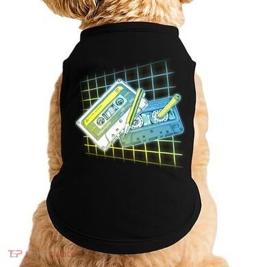 Retro 80's Rewind Cassette Tapes Broken Pencil Doggie Tank