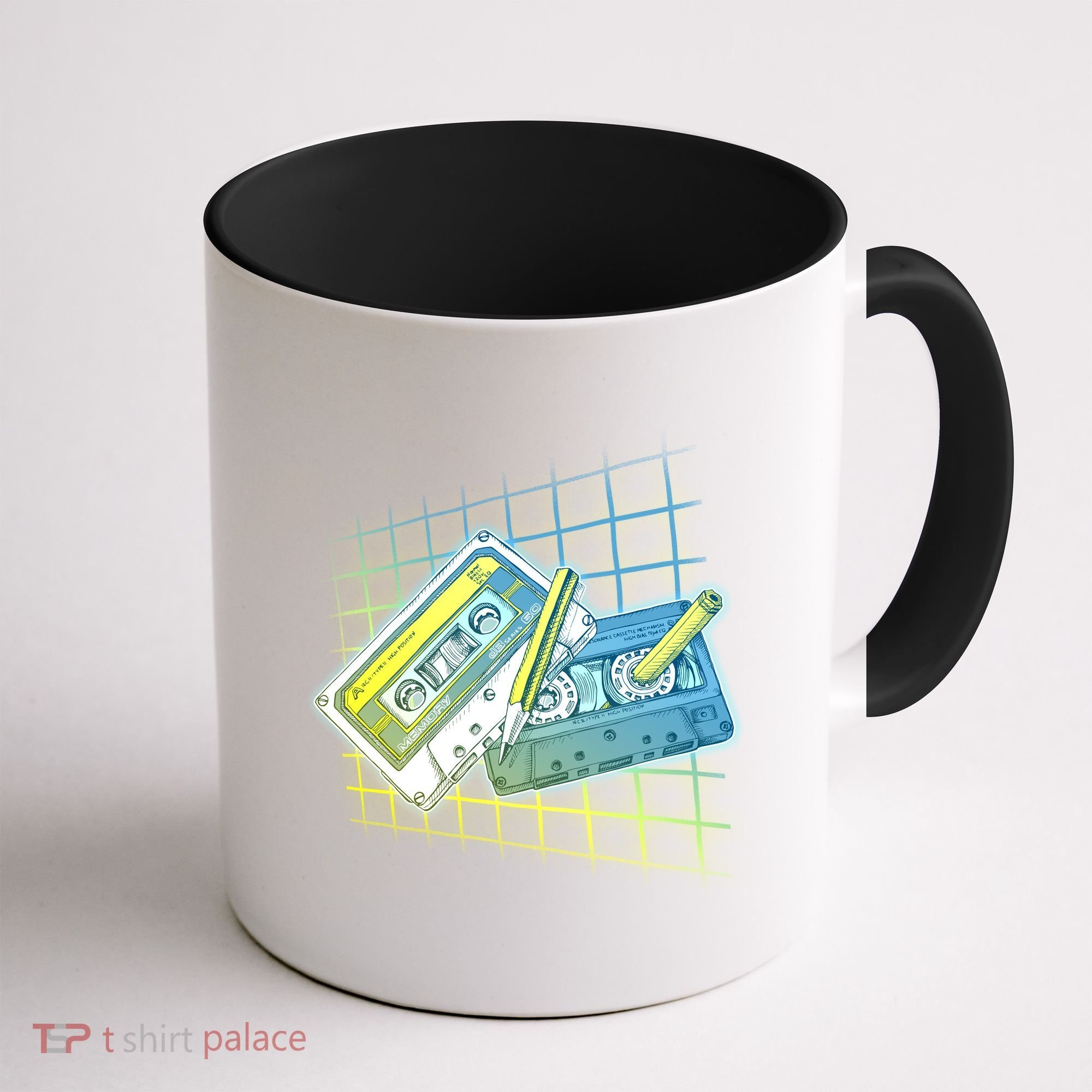 Retro 80's Rewind Cassette Tapes Broken Pencil Coffee Mug