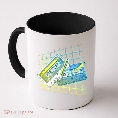 Retro 80's Rewind Cassette Tapes Broken Pencil Coffee Mug