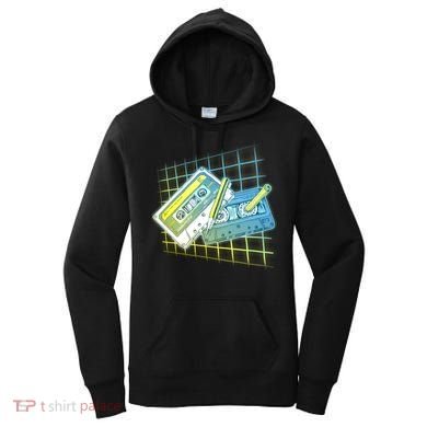 Retro 80's Rewind Cassette Tapes Broken Pencil Women's Hoodie