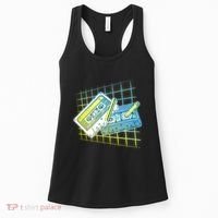 Retro 80's Rewind Cassette Tapes Broken Pencil Women's Tank Top thumb 0