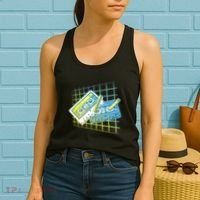 Retro 80's Rewind Cassette Tapes Broken Pencil Women's Tank Top thumb 2