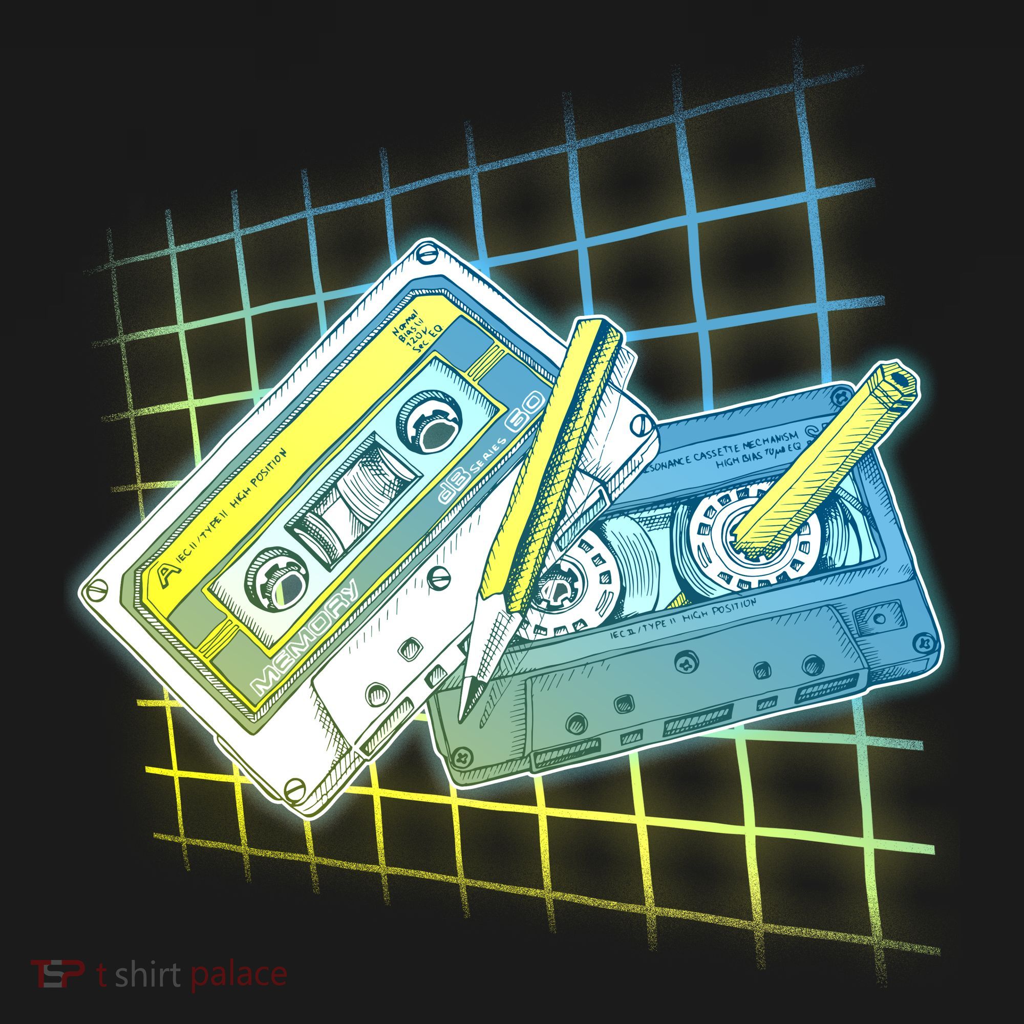 Retro 80's Rewind Cassette Tapes Broken Pencil Women's Tank Top